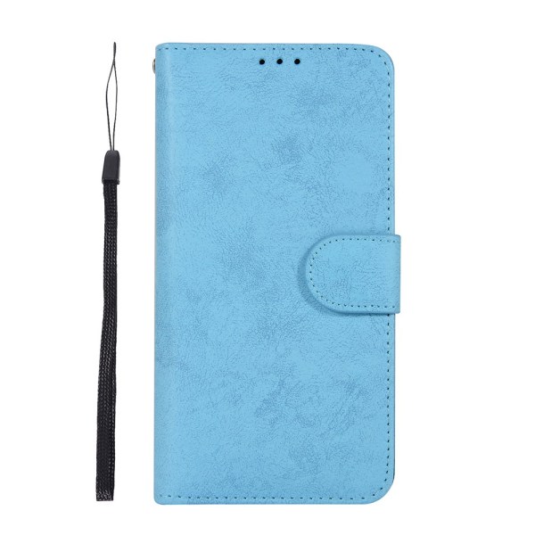 LEMAN Stilrent Plånboksfodral - Samsung Galaxy S9+ Ljusblå