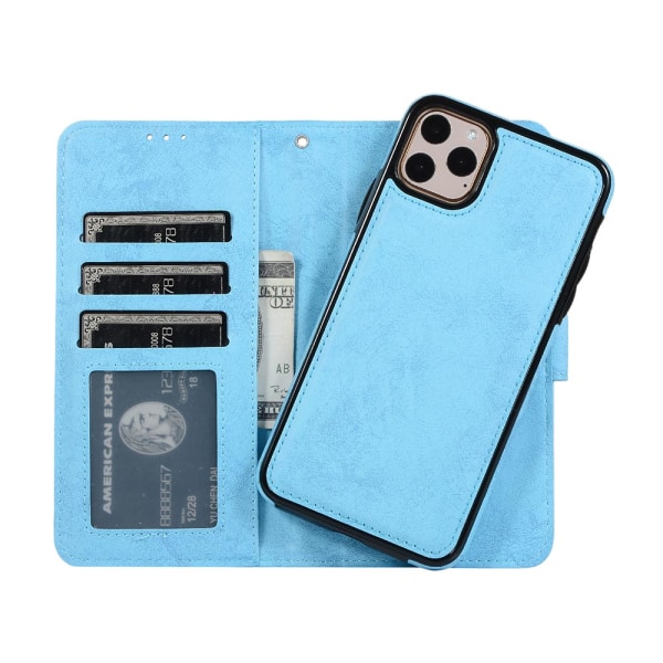 Kraftfullt Stilsäkert Plånboksfodral - iPhone 11 Pro Max Himmelsblå