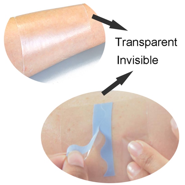 Komfortabel tape til brystløft (gennemsigtig) Blå 5cm/5m