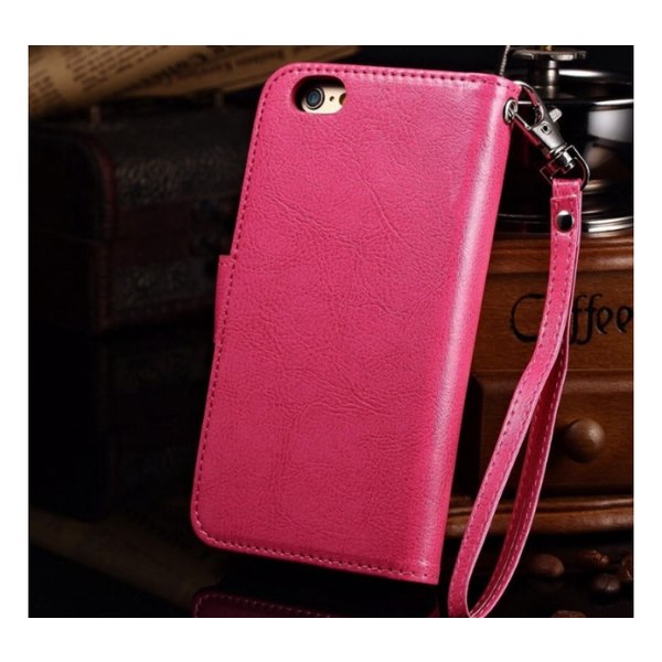 iPhone 6/6S - Stilig lommebokveske i skinn fra ROYBEN (ROSA) Rosa
