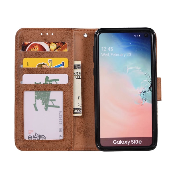 2 in 1 Smart Plånboksfodral - Samsung Galaxy S10e Brun