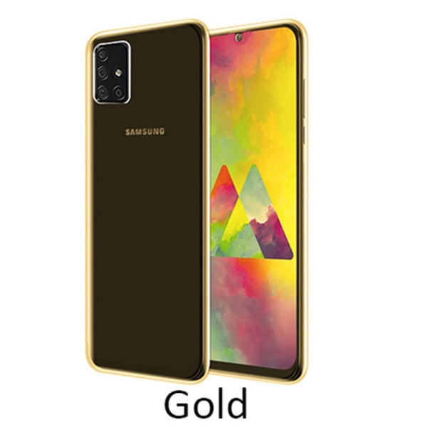 Samsung Galaxy A71 - Heltäckande Silikonskal Guld