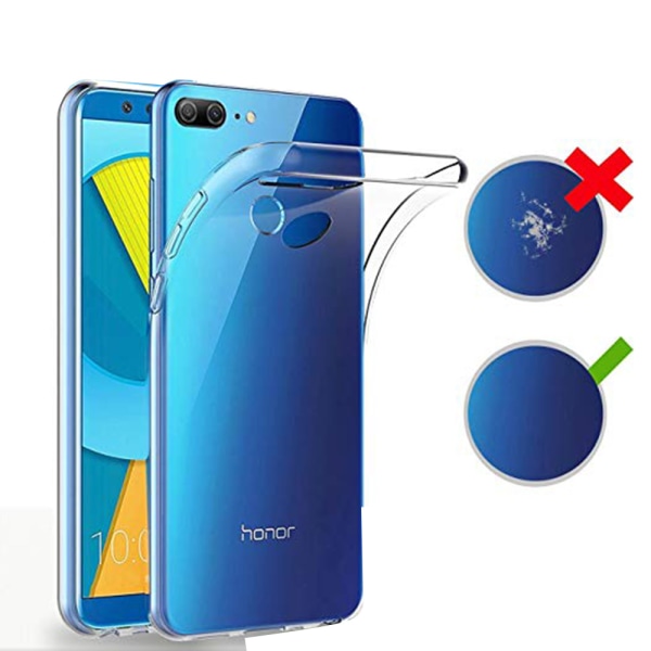 Stødabsorberende Silikone Cover - Huawei Honor 9 Lite Transparent/Genomskinlig