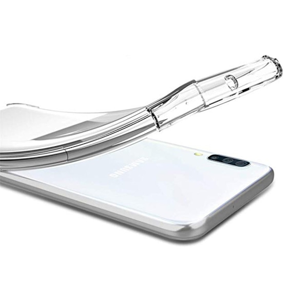 Praktiskt Skyddande Silikonskal - Samsung Galaxy A70 Transparent/Genomskinlig