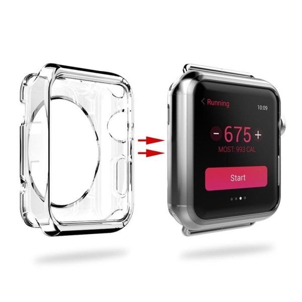 Stötdämpande Apple Watch Series 1/2/3 Silikonskal Transparent/Genomskinlig 42mm