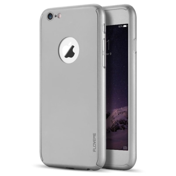 Praktisk beskyttelsesveske for iPhone 7 (foran og bak) Silver