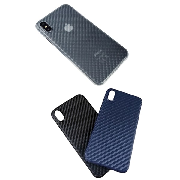 Tynd og fleksibel Shell i Carbon model til iPhone X/XS Marinblå