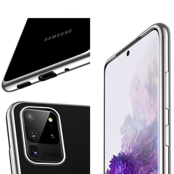 Genomtänkt Tunt Silikonskal - Samsung Galaxy S20 Ultra Silver