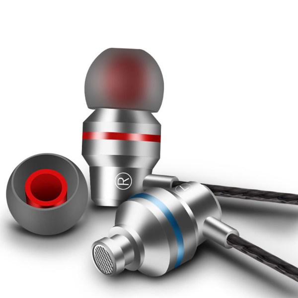 Eleganta In-Ear hörlurar med Mic-inline control Silver