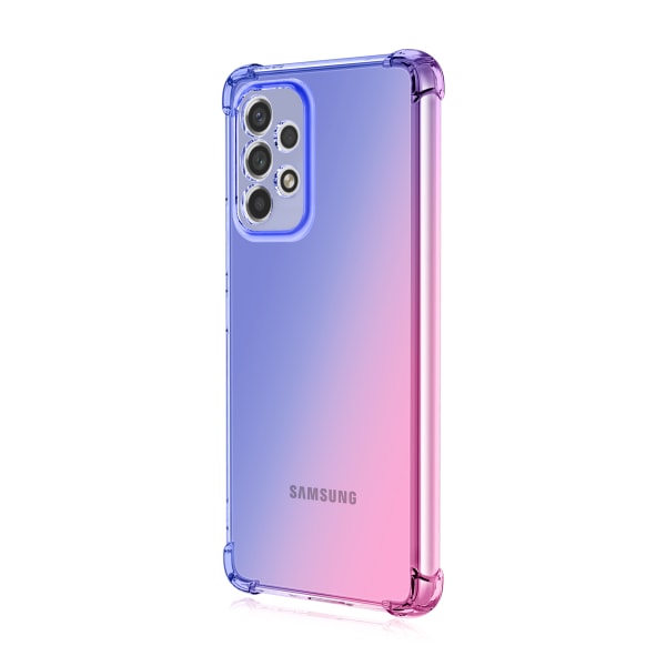 FLOVEME:n iskunvaimentava silikonikuori - Samsung Galaxy A53 5G Rosa/Lila