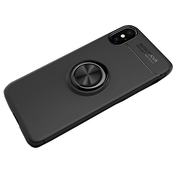iPhone XR - Skal med Ringhållare Svart/Svart