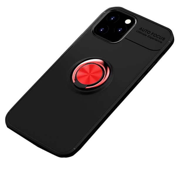 iPhone 12 Pro - Effektfullt Stöttåligt Skal med Ringhållare Svart