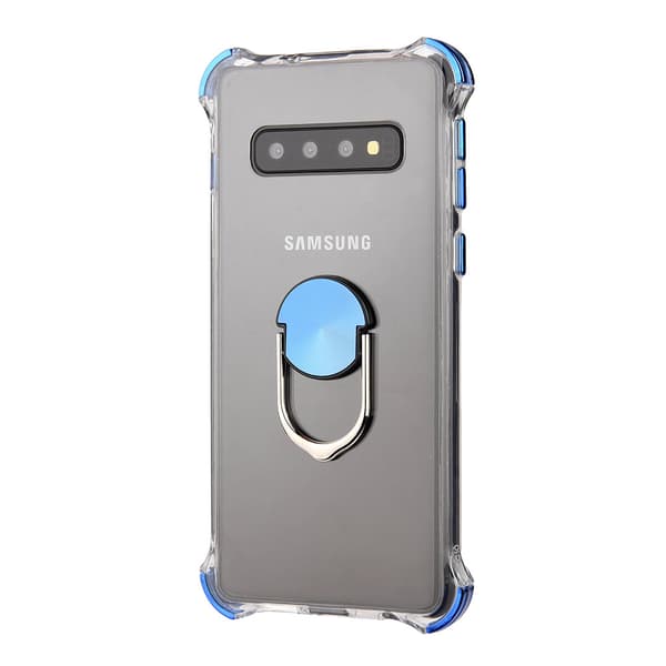 Samsung Galaxy S10+ - Robust Smidigt Skal med Ringhållare Guld