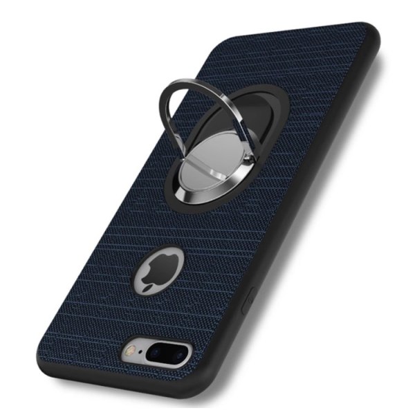 iPhone 6/6S - Stilig silikondeksel med ringholder FLOVEME Blå