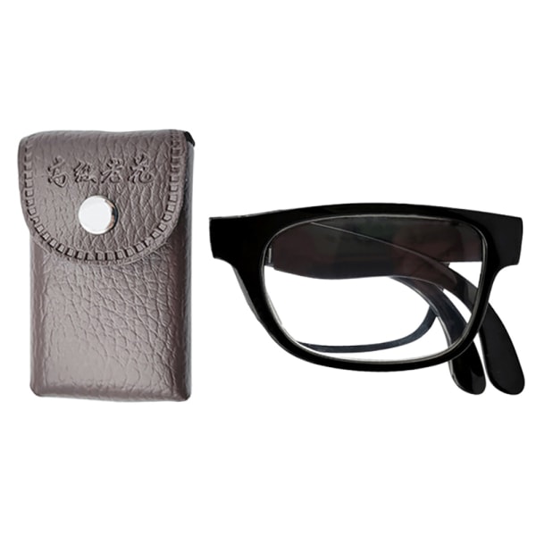 Glatte foldbare læsebriller med styrke Svart +1.5