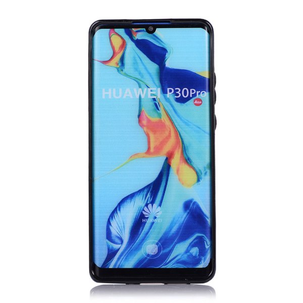 Huawei P30 Pro - Exklusivt Praktiskt Skal med Kortfack Brun