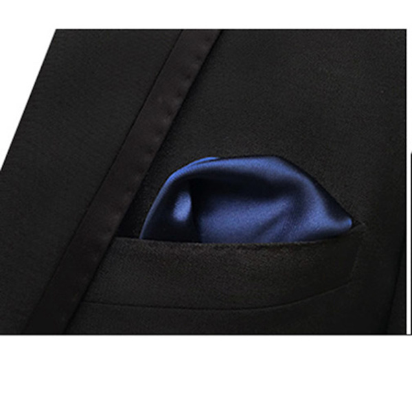 Stilsäker Pocket Square Kavaj Bröstnäsduk Svart