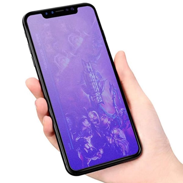 Anti-Blueray 2-PACK skjermbeskytter 2.5D Carbon 9H 0.3mm iPhone XS Ma Transparent/Genomskinlig