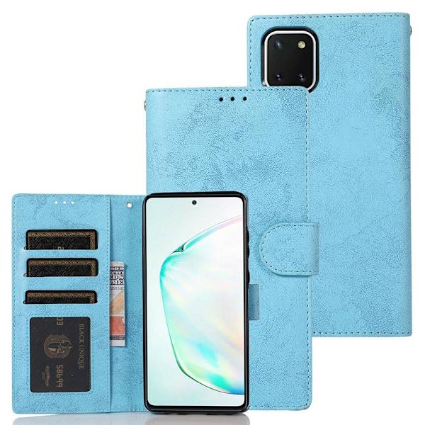 Praktiskt Plånboksfodral (Leman) - Samsung Galaxy A22 5G Ljusblå