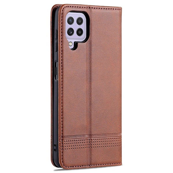 Effektivt pung etui - Samsung Galaxy A22 4G Mörkbrun