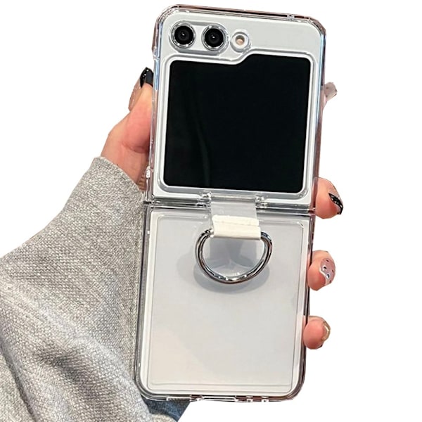Samsung Galaxy Z Flip 5 - Praktiskt Skal med Ringhållare Transparent
