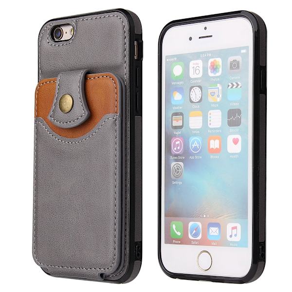 Smidigt Skal med Kortfack - iPhone 7 Svart