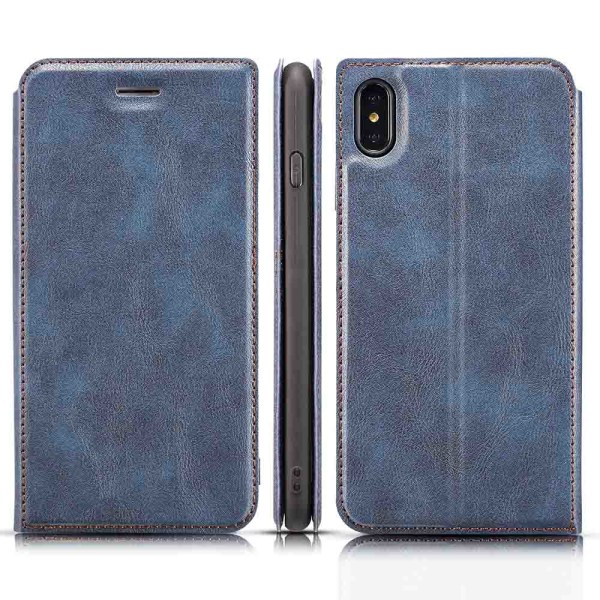 iPhone X/XS - Pl�nboksfodral Brun