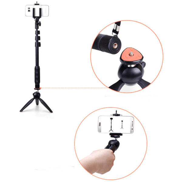 Smidig Tripod (YUNTENG) 228 Mini Svart