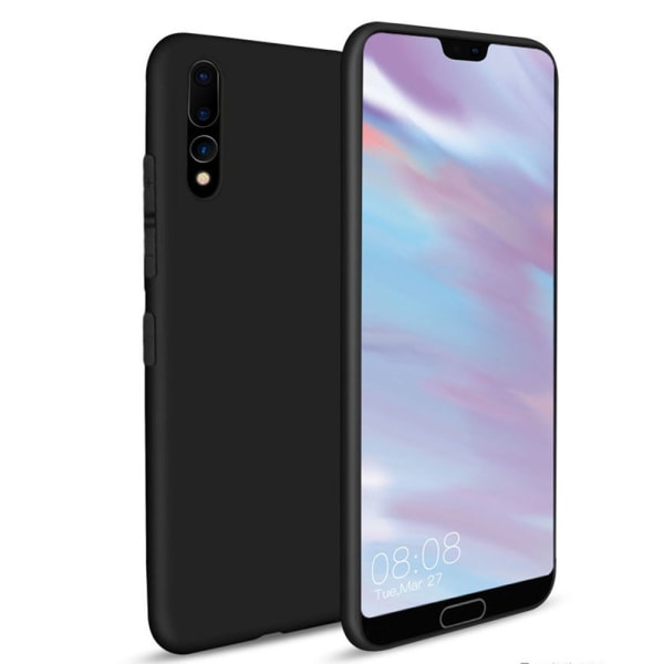 Matt stilig silikondeksel - Huawei P20 Pro Svart