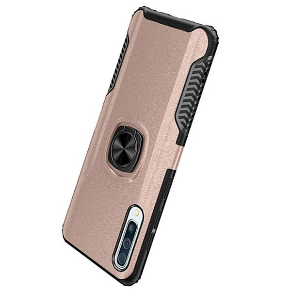 Smidigt Stöttåligt Skal med Ringhållare - Samsung Galaxy A70 Blå