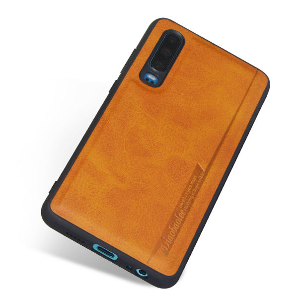 Stötdämpande Diaobaolee Skal i Pu-Läder - Huawei P30 Svart Svart