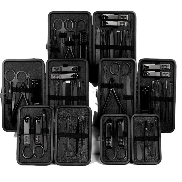 Manikyr/Pedikyr Set/Kit i Rostfritt St�l 18-Pack