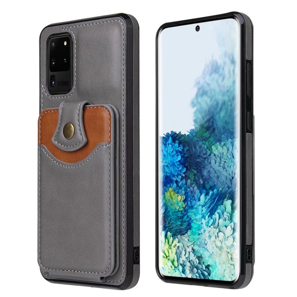 Stilig deksel med kortholder - Samsung Galaxy S20 Ultra Röd Röd