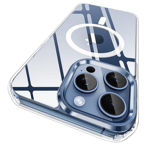 Magnetisk Precision och Totalt Skydd för iPhone 16 Pro Max Genomskinlig