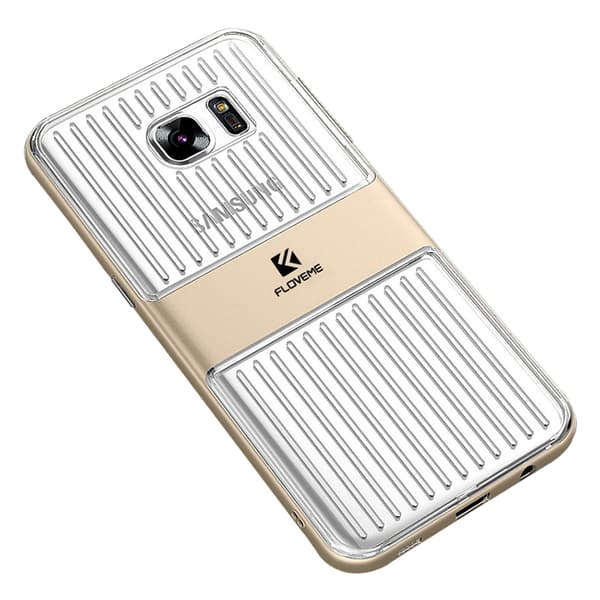 Samsung Galaxy S7 Edge - FLOVEMES Hybridskal - (Stötdämpande) Vit