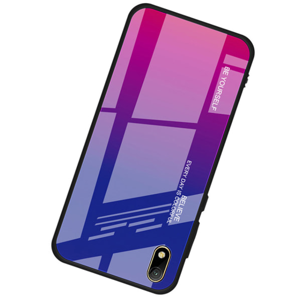 Tyylikäs Nkobee-kuori - Huawei Y5 2019 Blå/Rosa