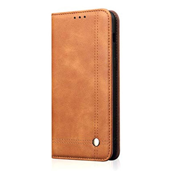 Huawei Y6 2019 - LEMAN Wallet Case Ljusbrun