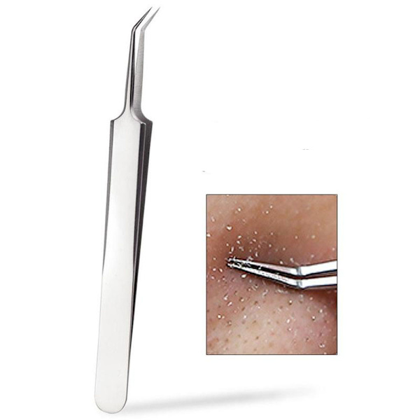 Smidige pinsetter (rustfritt stål) akne/hudorm C