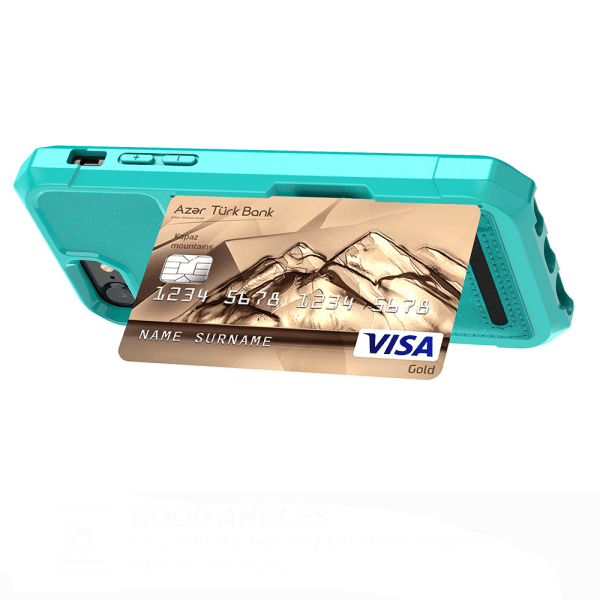 Kraftig deksel med kortholder - iPhone 8 Roséguld
