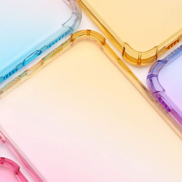 Stötdämpande Silikonskal (FLOVEME) - Samsung Galaxy A21S Blå/Rosa