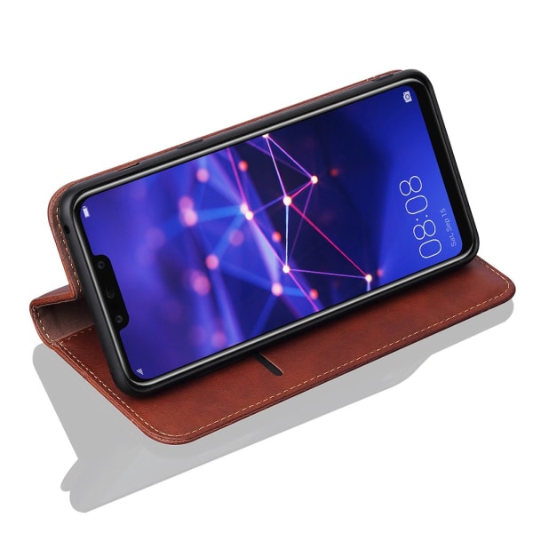 Lemans Smart Wallet Case - Huawei Mate 20 Lite Röd