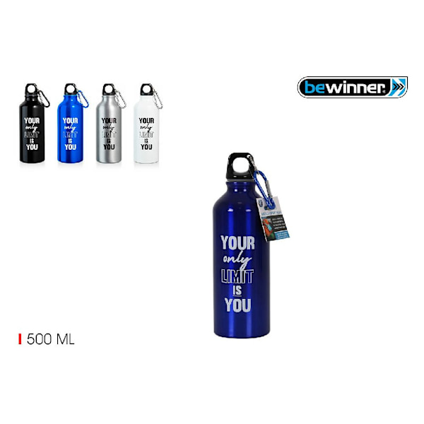 Bewinner 500ml Aluminium Sportflaska Vit