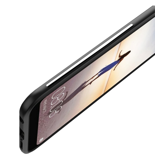Fleksibelt cover med ringholder (Leman) - Samsung Galaxy A10 Svart/Silver