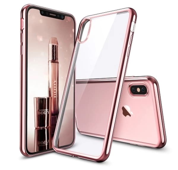 iPhone X - Exklusivt Stilsäkert Silikonskal Från HUTECH Svart