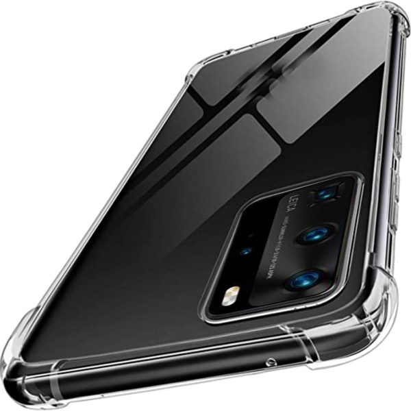 Huawei P40 Pro - Beskyttende Silikone Cover Blå/Rosa