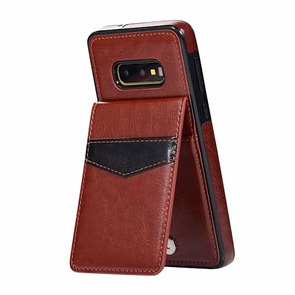 Skal med Kortfack - Samsung Galaxy S10E Brun Brun