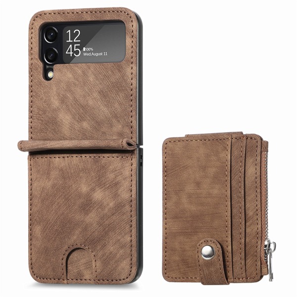 Glatt deksel med lommebok - Samsung Galaxy Z Flip 3 Lila