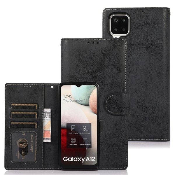 Gjennomtenkt fleksibelt lommebokdeksel - Samsung Galaxy A12 Rosa