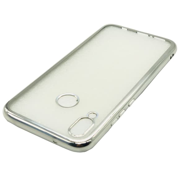 Elegant Stötdämpande Silikonskal - Samsung Galaxy A40 Silver