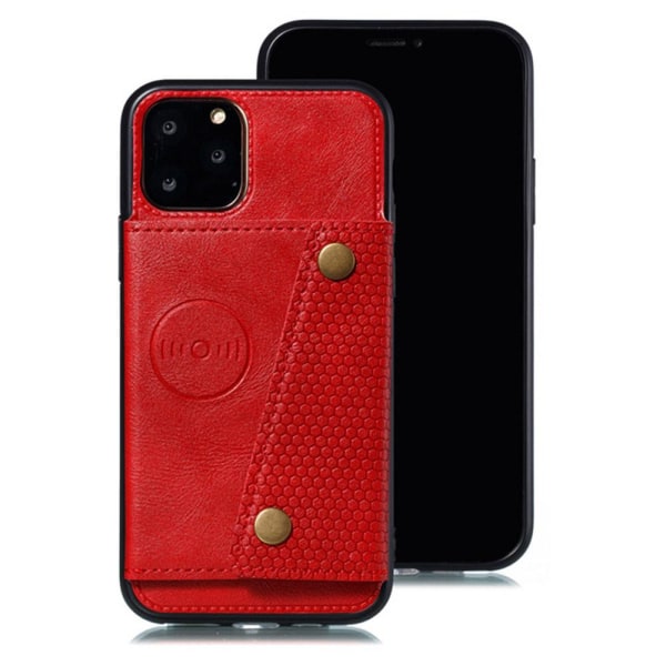 Tehokas suojakuori korttilokerolla - iPhone 13 Pro Röd